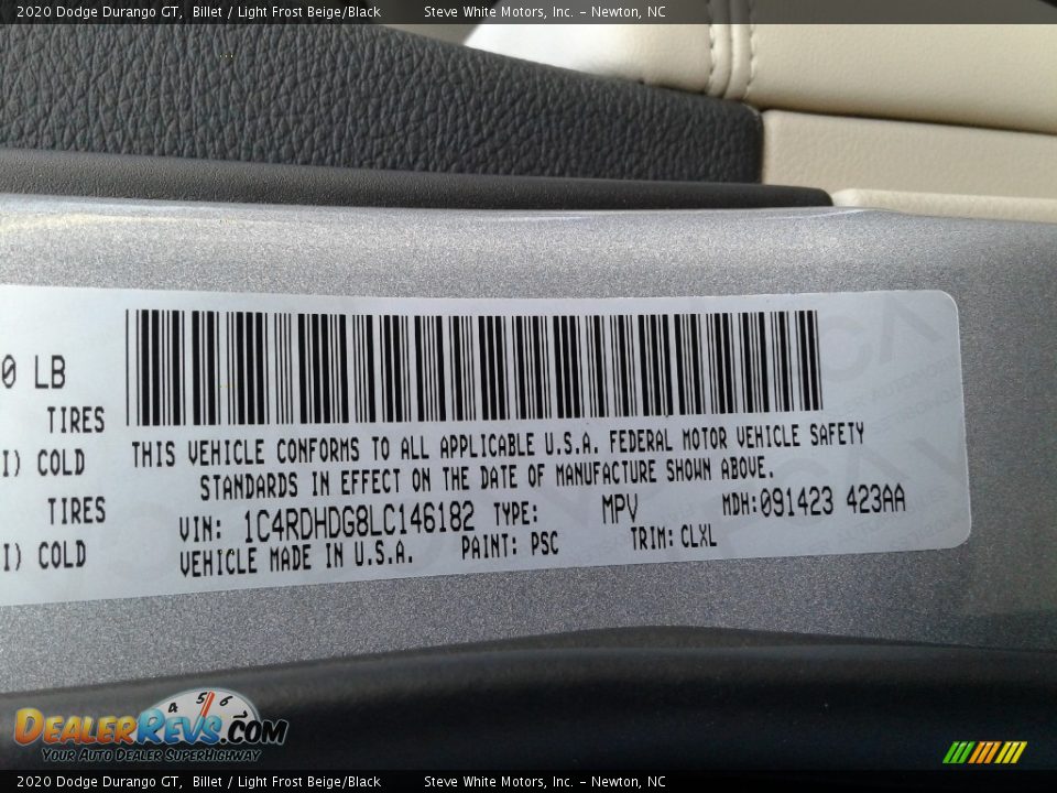 2020 Dodge Durango GT Billet / Light Frost Beige/Black Photo #33