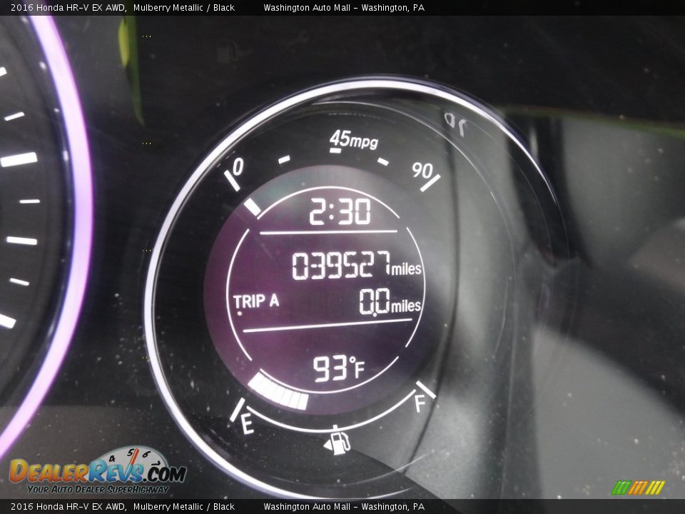 2016 Honda HR-V EX AWD Mulberry Metallic / Black Photo #25