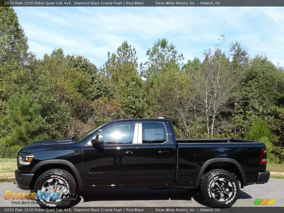 Diamond Black Crystal Pearl 2020 Ram 1500 Rebel Quad Cab 4x4 Photo #1