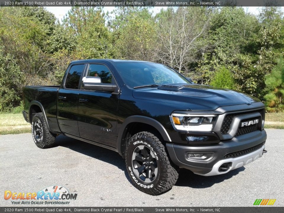 Diamond Black Crystal Pearl 2020 Ram 1500 Rebel Quad Cab 4x4 Photo #4