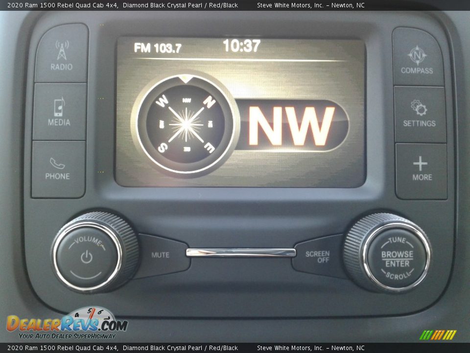 2020 Ram 1500 Rebel Quad Cab 4x4 Diamond Black Crystal Pearl / Red/Black Photo #23