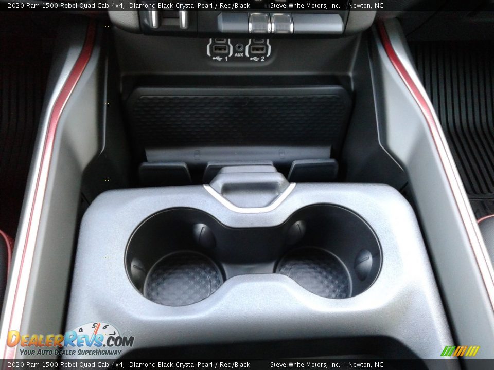 2020 Ram 1500 Rebel Quad Cab 4x4 Diamond Black Crystal Pearl / Red/Black Photo #26