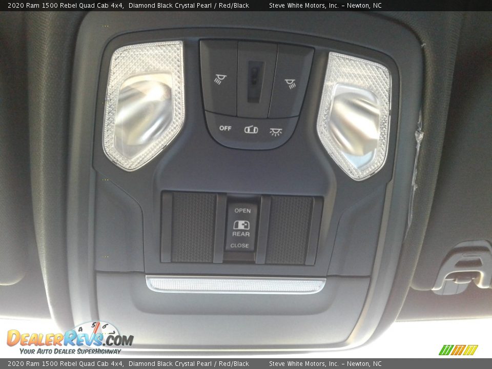 2020 Ram 1500 Rebel Quad Cab 4x4 Diamond Black Crystal Pearl / Red/Black Photo #27