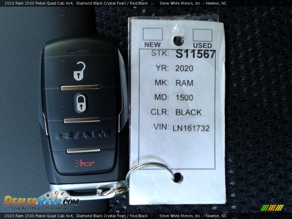 2020 Ram 1500 Rebel Quad Cab 4x4 Diamond Black Crystal Pearl / Red/Black Photo #29