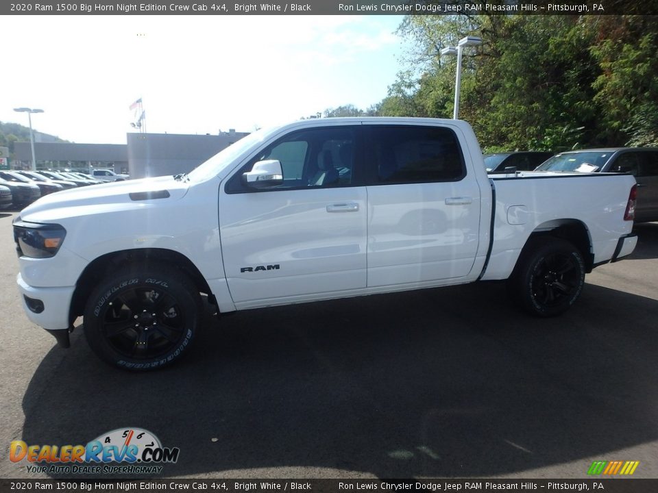 2020 Ram 1500 Big Horn Night Edition Crew Cab 4x4 Bright White / Black Photo #2