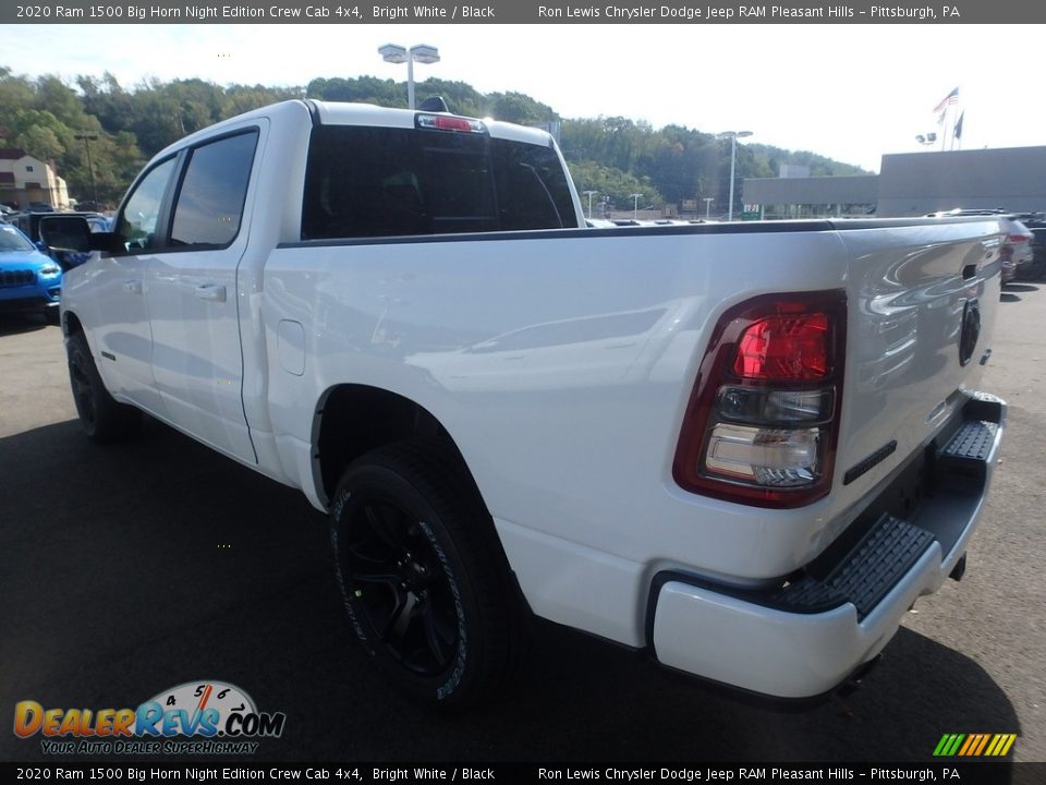 2020 Ram 1500 Big Horn Night Edition Crew Cab 4x4 Bright White / Black Photo #3