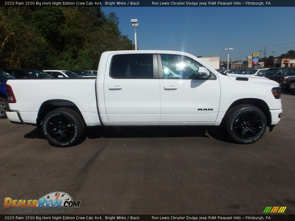 2020 Ram 1500 Big Horn Night Edition Crew Cab 4x4 Bright White / Black Photo #7