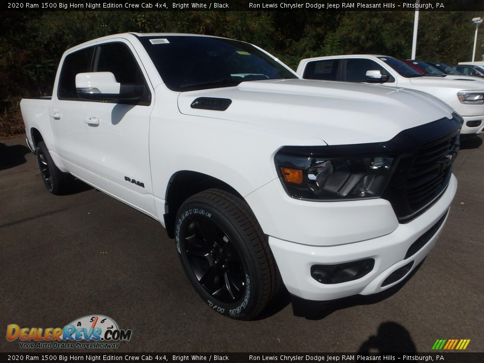 2020 Ram 1500 Big Horn Night Edition Crew Cab 4x4 Bright White / Black Photo #8