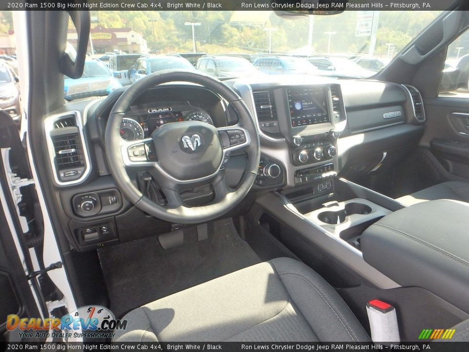 2020 Ram 1500 Big Horn Night Edition Crew Cab 4x4 Bright White / Black Photo #13