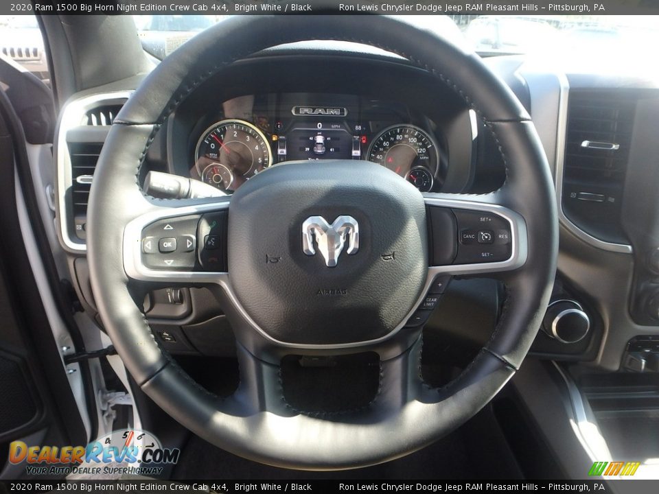 2020 Ram 1500 Big Horn Night Edition Crew Cab 4x4 Bright White / Black Photo #18