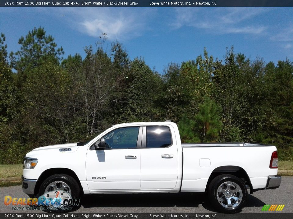 2020 Ram 1500 Big Horn Quad Cab 4x4 Bright White / Black/Diesel Gray Photo #1