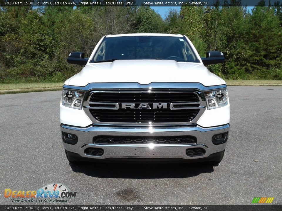 2020 Ram 1500 Big Horn Quad Cab 4x4 Bright White / Black/Diesel Gray Photo #3
