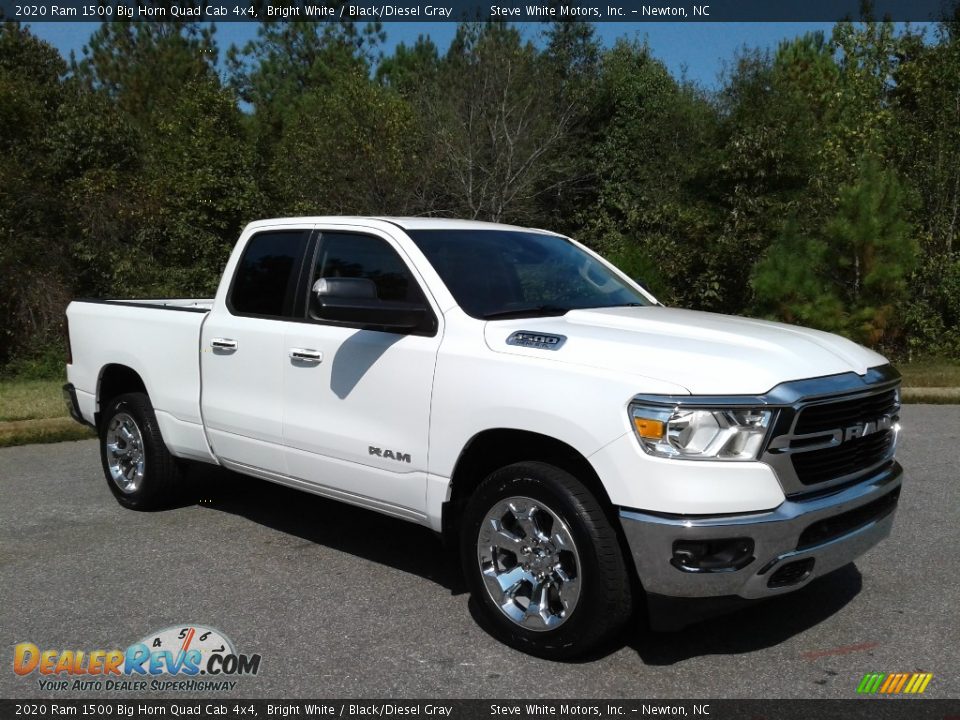 2020 Ram 1500 Big Horn Quad Cab 4x4 Bright White / Black/Diesel Gray Photo #4