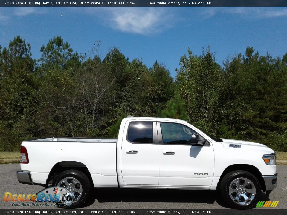 2020 Ram 1500 Big Horn Quad Cab 4x4 Bright White / Black/Diesel Gray Photo #5