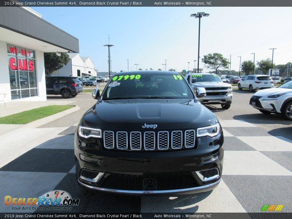2019 Jeep Grand Cherokee Summit 4x4 Diamond Black Crystal Pearl / Black Photo #2