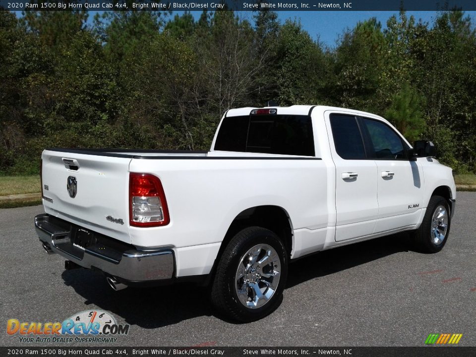 2020 Ram 1500 Big Horn Quad Cab 4x4 Bright White / Black/Diesel Gray Photo #6