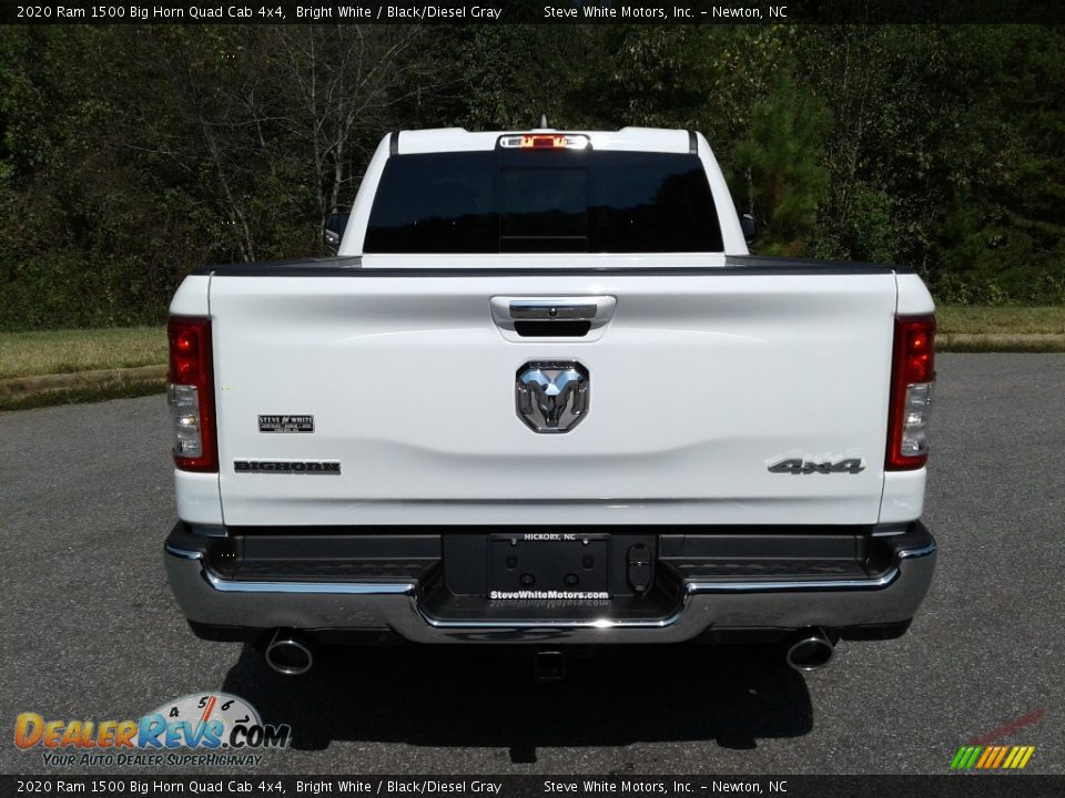 2020 Ram 1500 Big Horn Quad Cab 4x4 Bright White / Black/Diesel Gray Photo #7