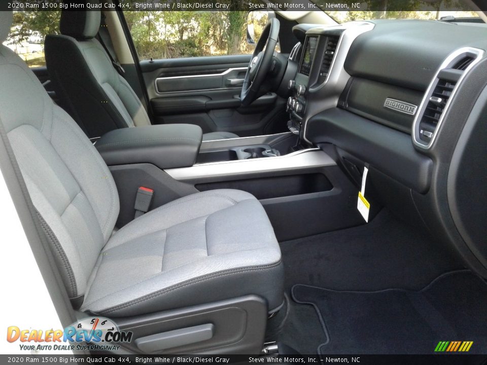 2020 Ram 1500 Big Horn Quad Cab 4x4 Bright White / Black/Diesel Gray Photo #14