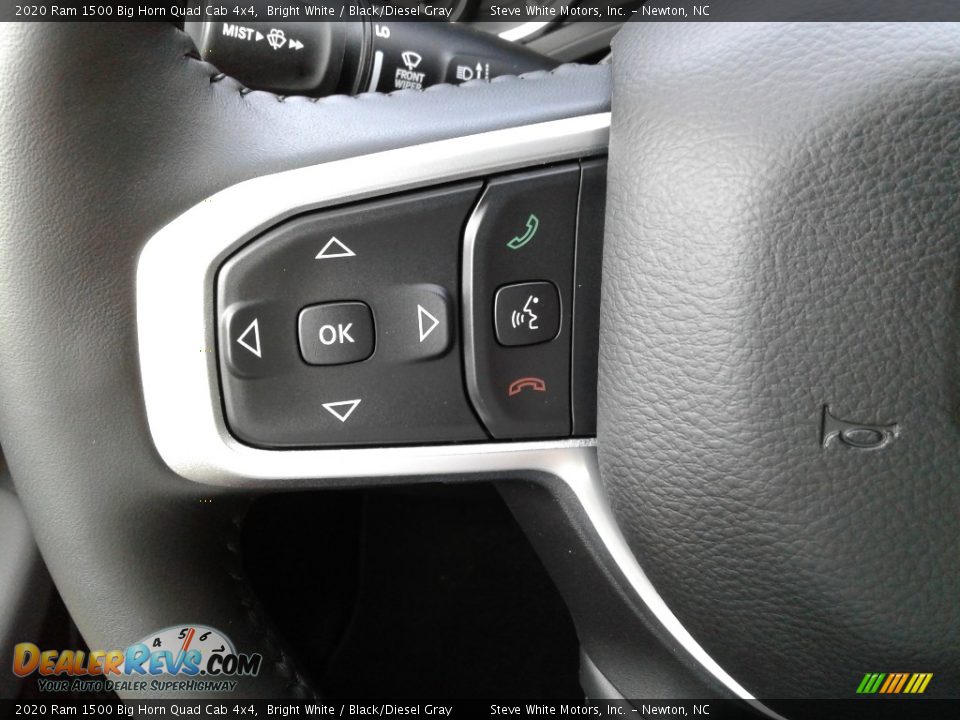 2020 Ram 1500 Big Horn Quad Cab 4x4 Bright White / Black/Diesel Gray Photo #17