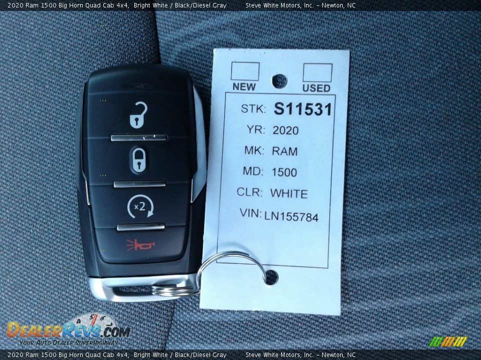 2020 Ram 1500 Big Horn Quad Cab 4x4 Bright White / Black/Diesel Gray Photo #31
