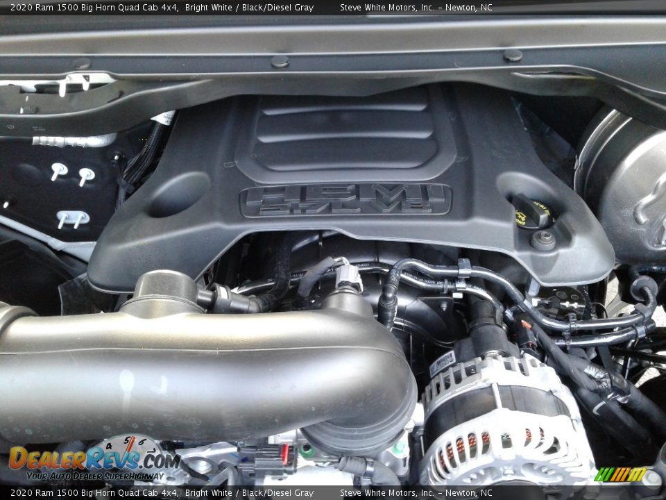 2020 Ram 1500 Big Horn Quad Cab 4x4 Bright White / Black/Diesel Gray Photo #32