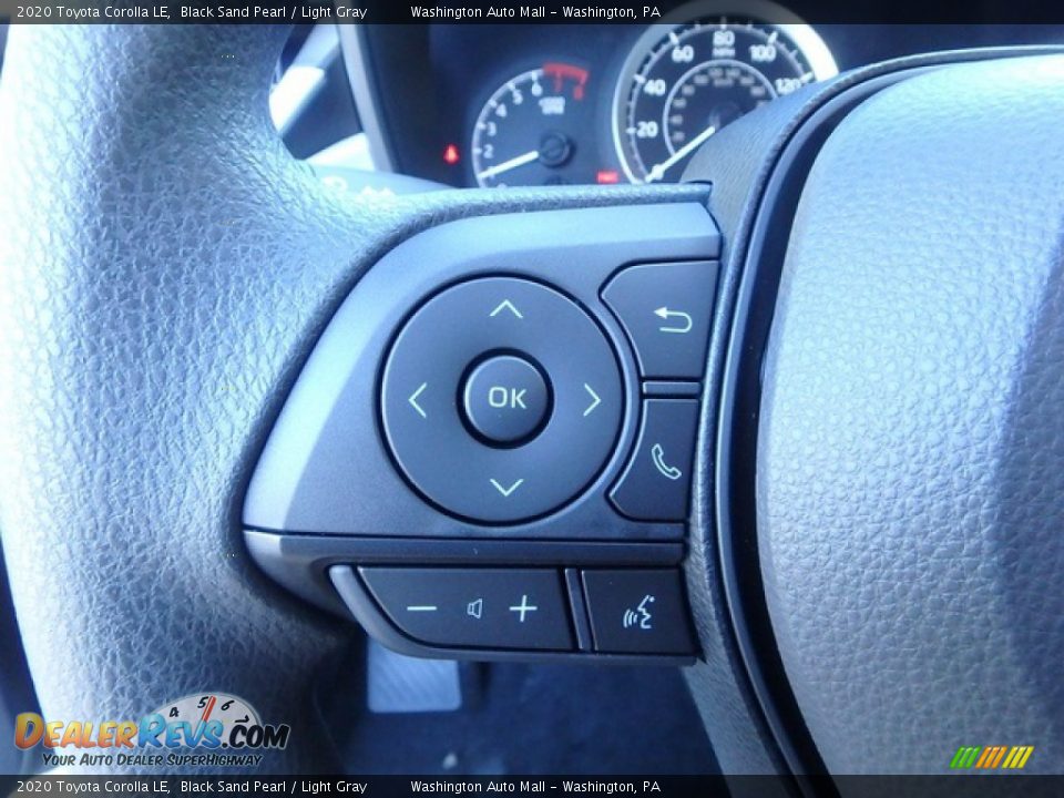 2020 Toyota Corolla LE Black Sand Pearl / Light Gray Photo #20