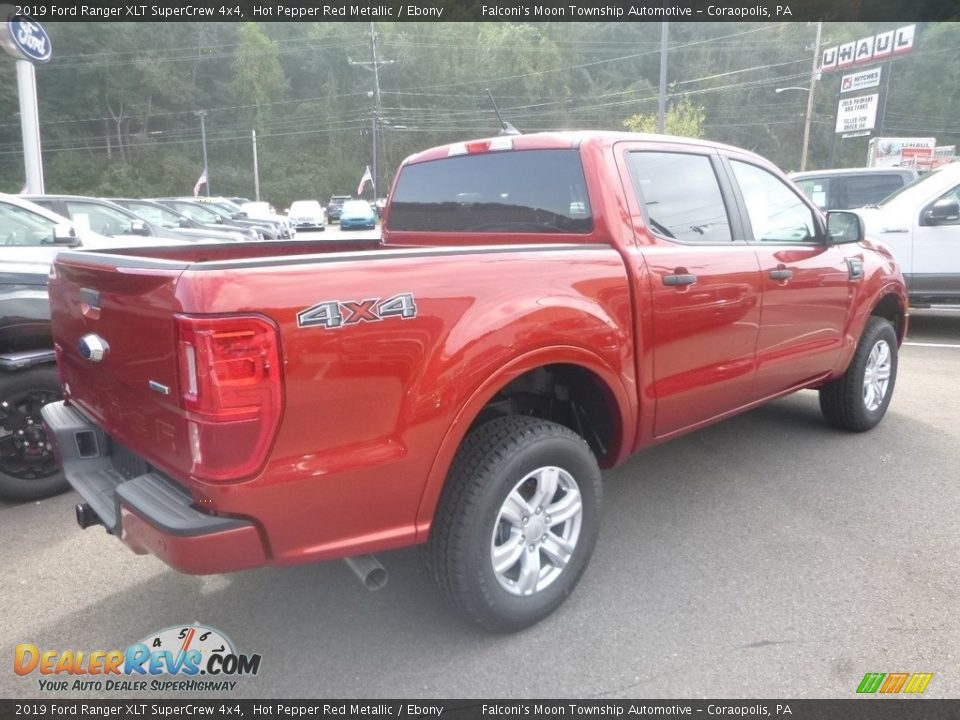 2019 Ford Ranger XLT SuperCrew 4x4 Hot Pepper Red Metallic / Ebony Photo #2