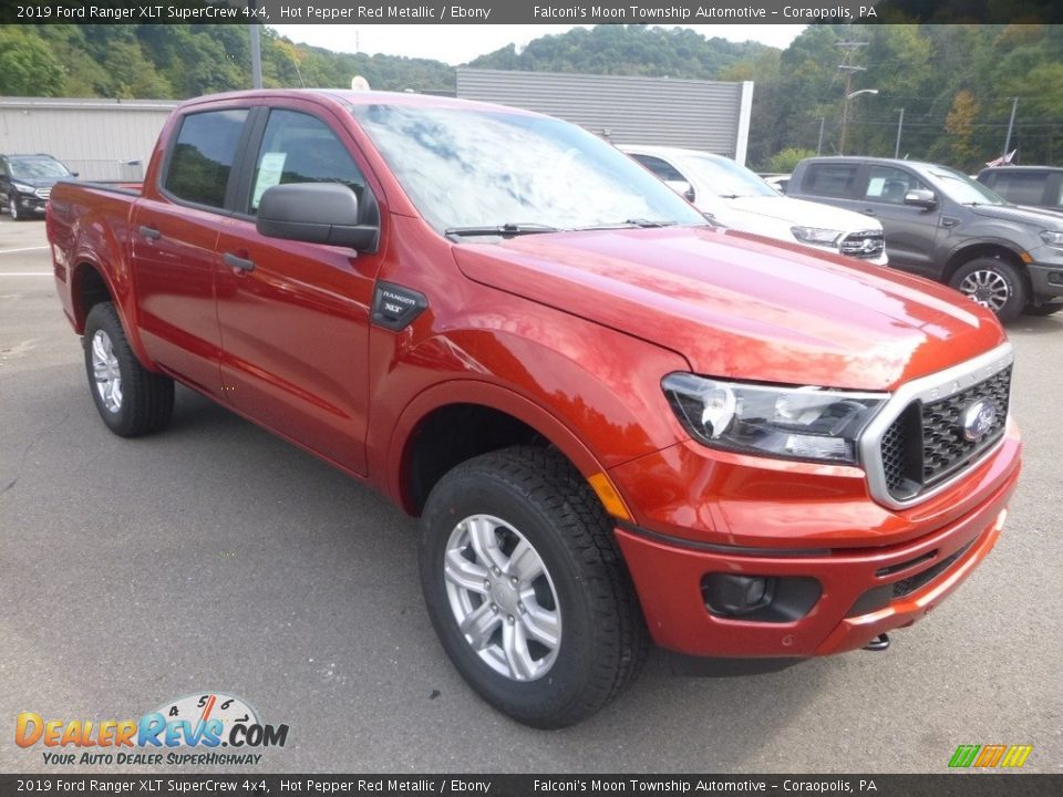 2019 Ford Ranger XLT SuperCrew 4x4 Hot Pepper Red Metallic / Ebony Photo #3