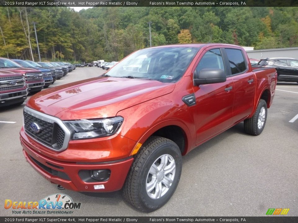 2019 Ford Ranger XLT SuperCrew 4x4 Hot Pepper Red Metallic / Ebony Photo #5