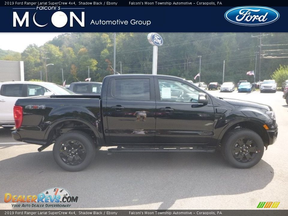 2019 Ford Ranger Lariat SuperCrew 4x4 Shadow Black / Ebony Photo #1