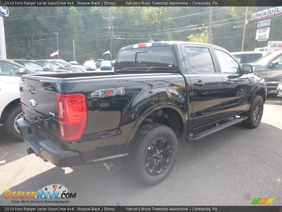 2019 Ford Ranger Lariat SuperCrew 4x4 Shadow Black / Ebony Photo #2