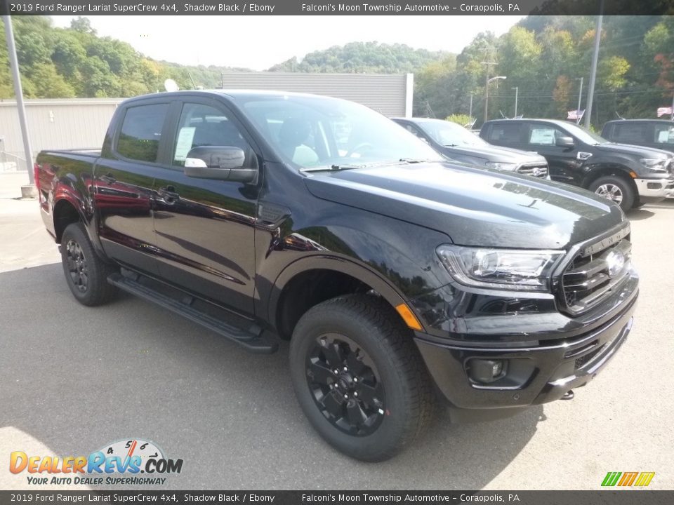 2019 Ford Ranger Lariat SuperCrew 4x4 Shadow Black / Ebony Photo #3