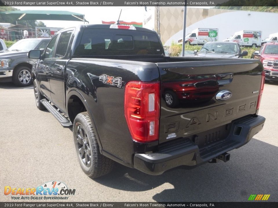 2019 Ford Ranger Lariat SuperCrew 4x4 Shadow Black / Ebony Photo #6