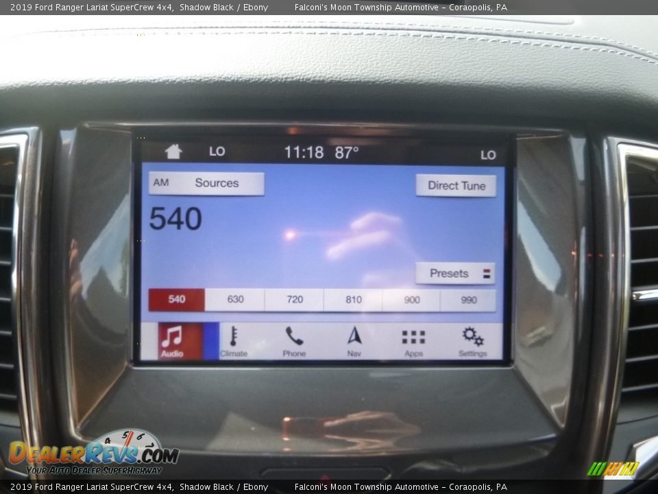 2019 Ford Ranger Lariat SuperCrew 4x4 Shadow Black / Ebony Photo #14