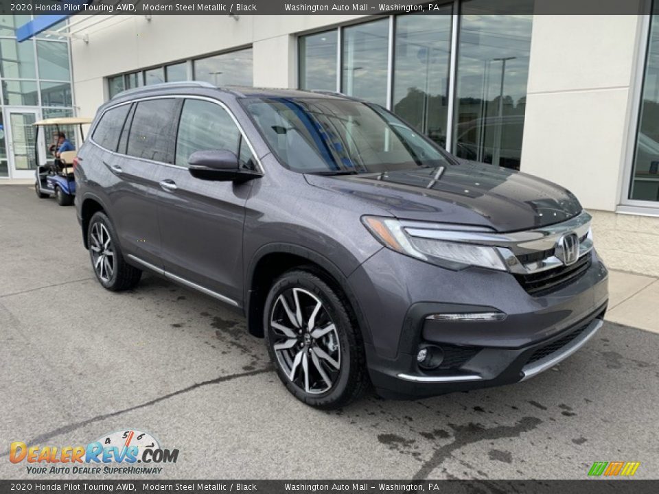 2020 Honda Pilot Touring AWD Modern Steel Metallic / Black Photo #2