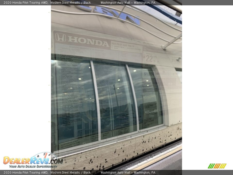 2020 Honda Pilot Touring AWD Modern Steel Metallic / Black Photo #13