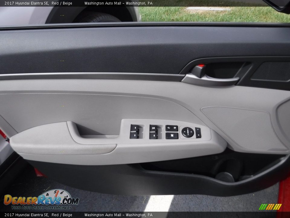 2017 Hyundai Elantra SE Red / Beige Photo #14