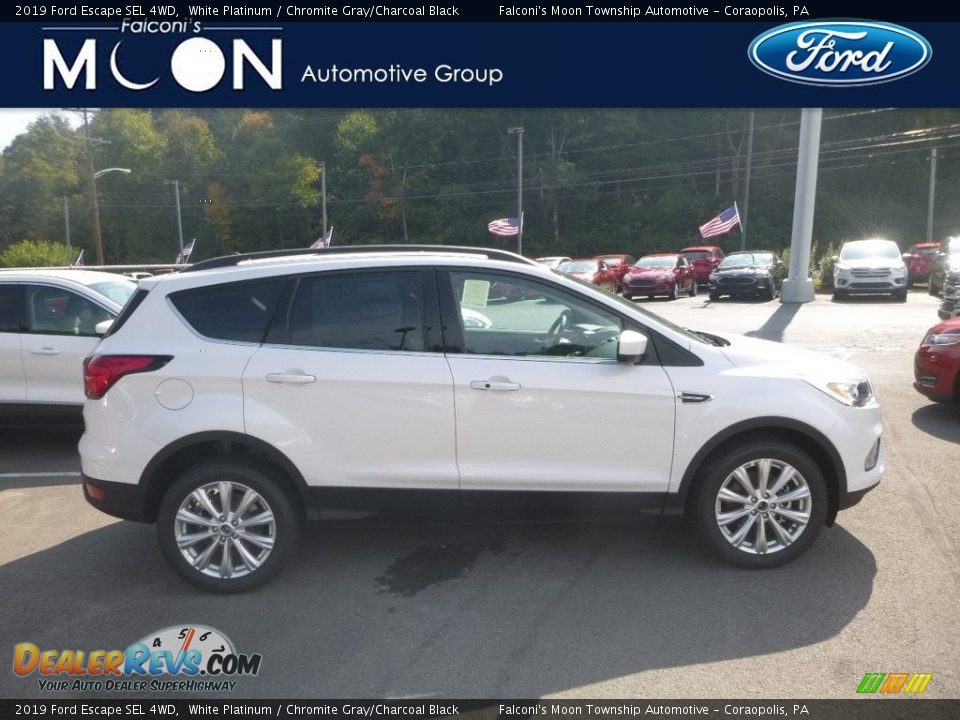 2019 Ford Escape SEL 4WD White Platinum / Chromite Gray/Charcoal Black Photo #1