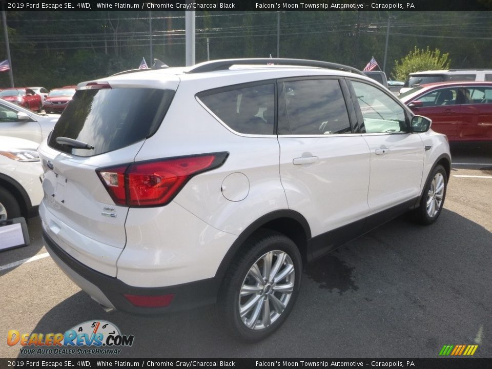 2019 Ford Escape SEL 4WD White Platinum / Chromite Gray/Charcoal Black Photo #2