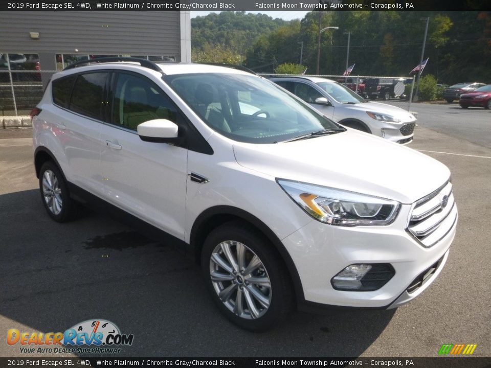 2019 Ford Escape SEL 4WD White Platinum / Chromite Gray/Charcoal Black Photo #3