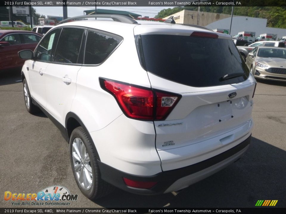 2019 Ford Escape SEL 4WD White Platinum / Chromite Gray/Charcoal Black Photo #6