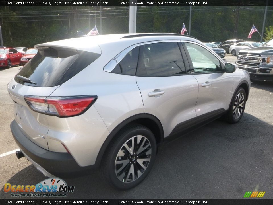2020 Ford Escape SEL 4WD Ingot Silver Metallic / Ebony Black Photo #2