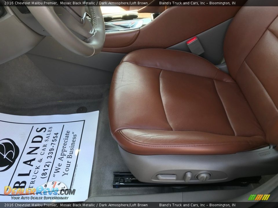 2016 Chevrolet Malibu Premier Mosaic Black Metallic / Dark Atmosphere/Loft Brown Photo #13