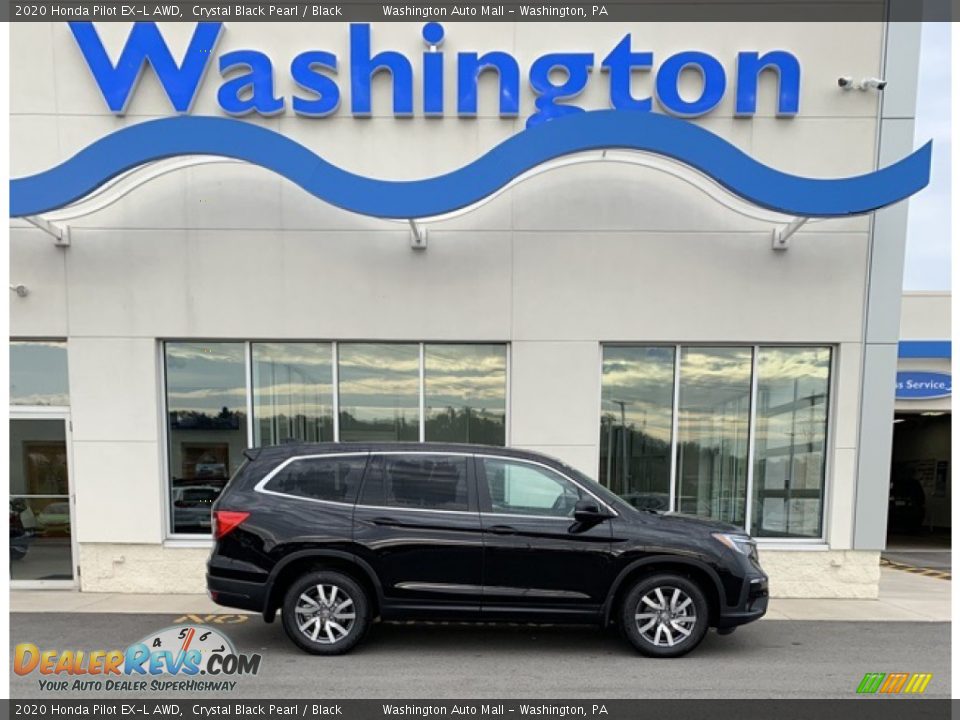 2020 Honda Pilot EX-L AWD Crystal Black Pearl / Black Photo #1