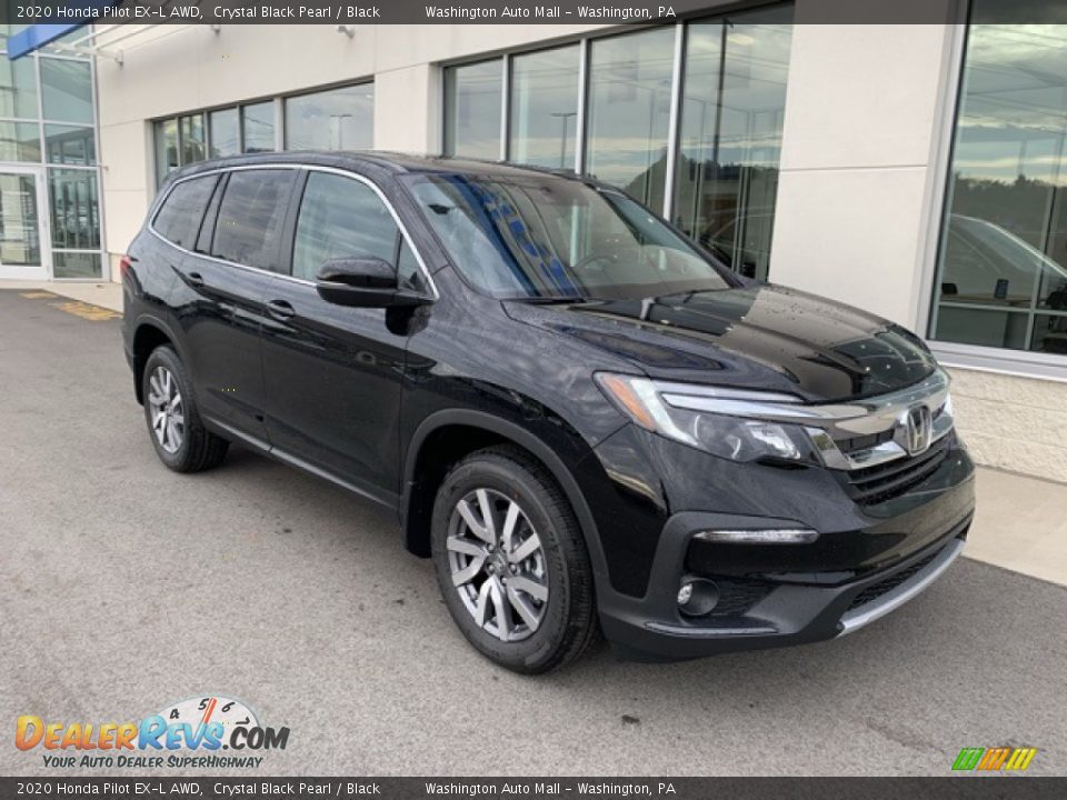 2020 Honda Pilot EX-L AWD Crystal Black Pearl / Black Photo #2