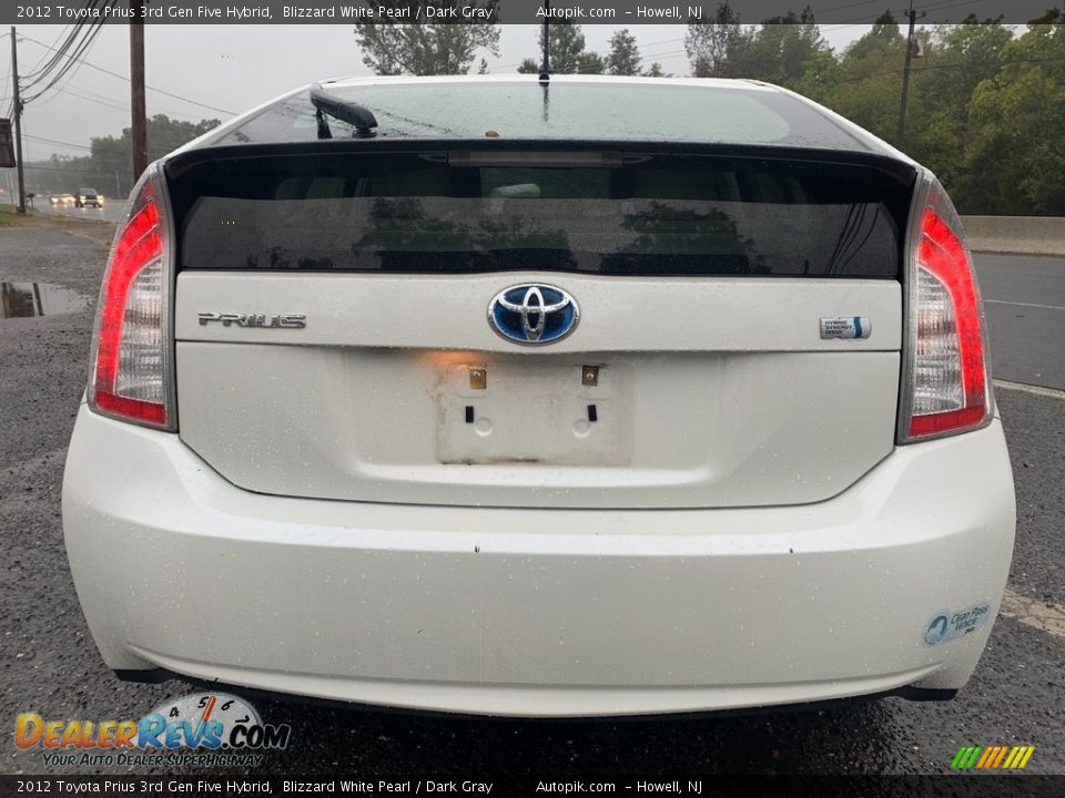 2012 Toyota Prius 3rd Gen Five Hybrid Blizzard White Pearl / Dark Gray Photo #4