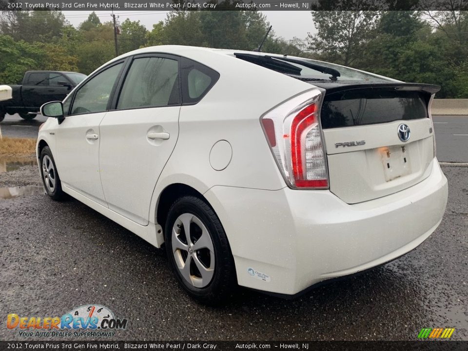2012 Toyota Prius 3rd Gen Five Hybrid Blizzard White Pearl / Dark Gray Photo #5