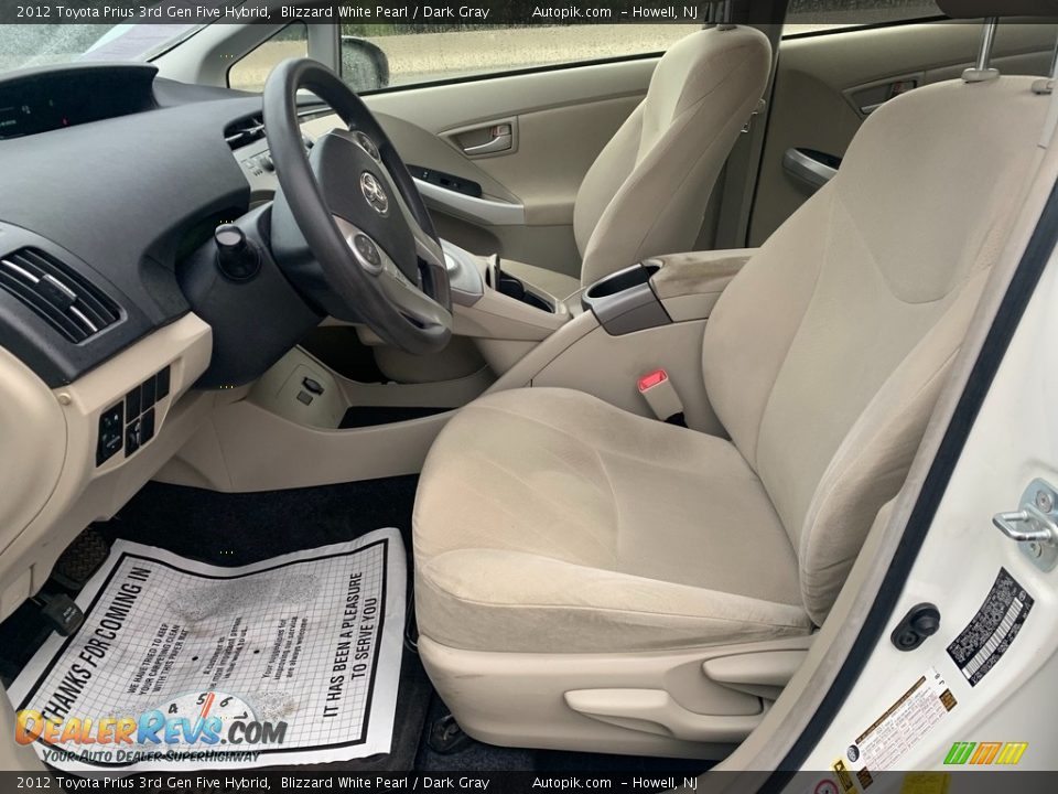 2012 Toyota Prius 3rd Gen Five Hybrid Blizzard White Pearl / Dark Gray Photo #10