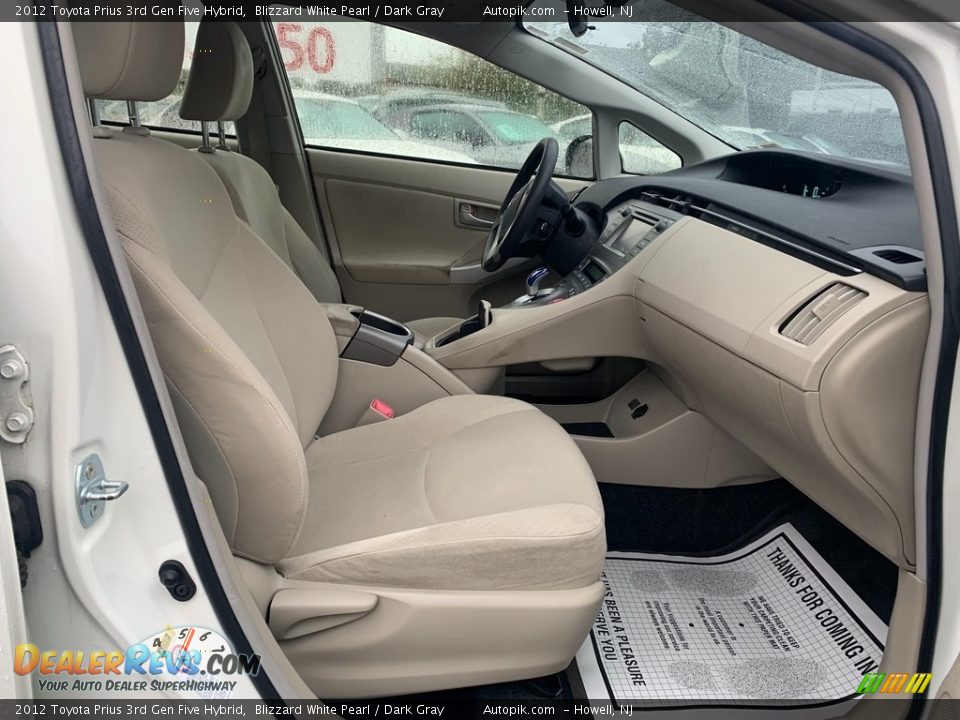 2012 Toyota Prius 3rd Gen Five Hybrid Blizzard White Pearl / Dark Gray Photo #13