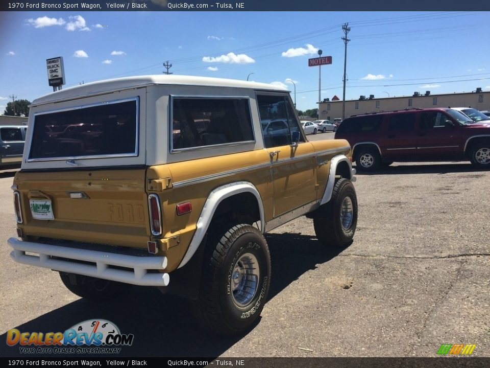 1970 Ford Bronco Sport Wagon Yellow / Black Photo #7